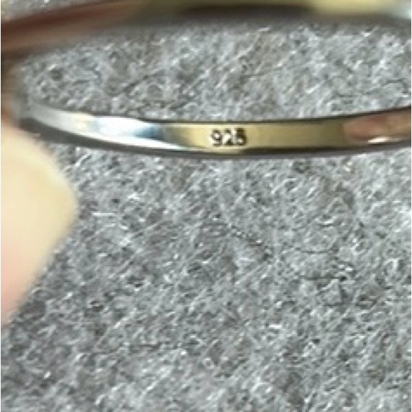 925 Sterling Silver Lab Created Onyx Heart Cubic Zerconia Ring - Picture 16 of 16